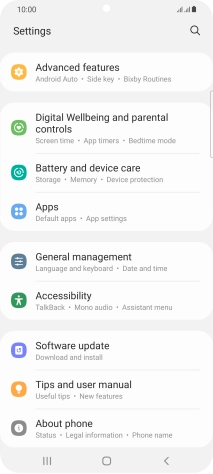 Press Battery and device care. Press Battery and device care.