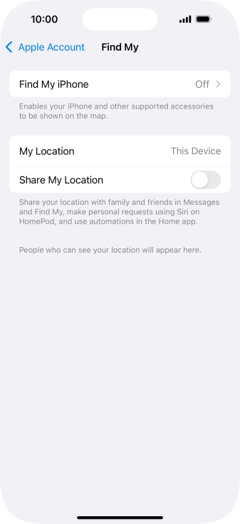 Press Find My iPhone. Press Find My iPhone.