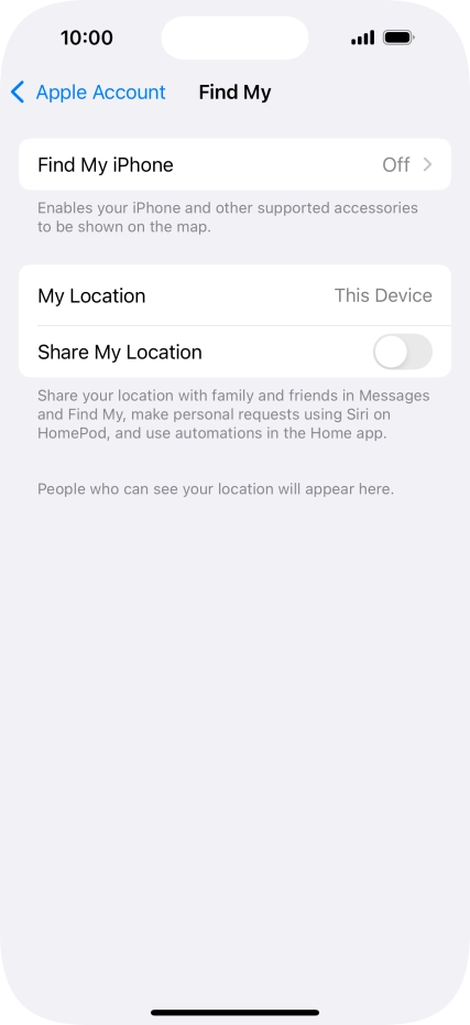 Press Find My iPhone. Press Find My iPhone.