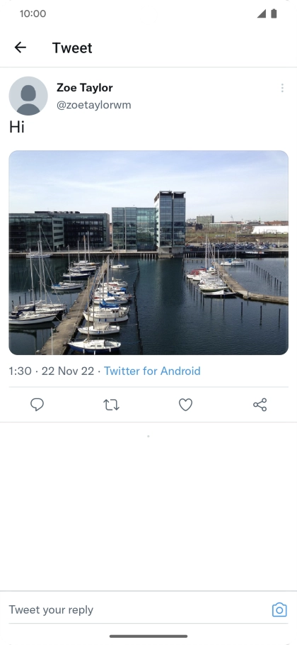 Press the text input field.