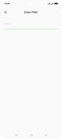 Press PIN 2 and key in your PIN2. The default PIN2 is 1111.