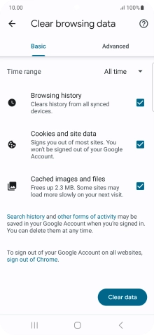 Press the fields next to the required data types. Press the fields next to the required data types.