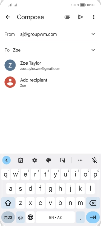 Press the required contact.