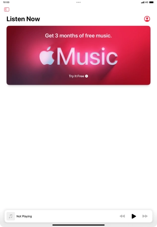 Slide your finger right starting from the left side of the screen.