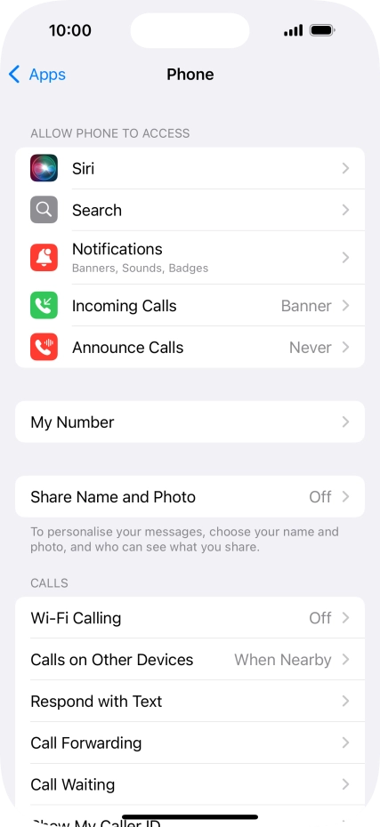 Press Announce Calls.