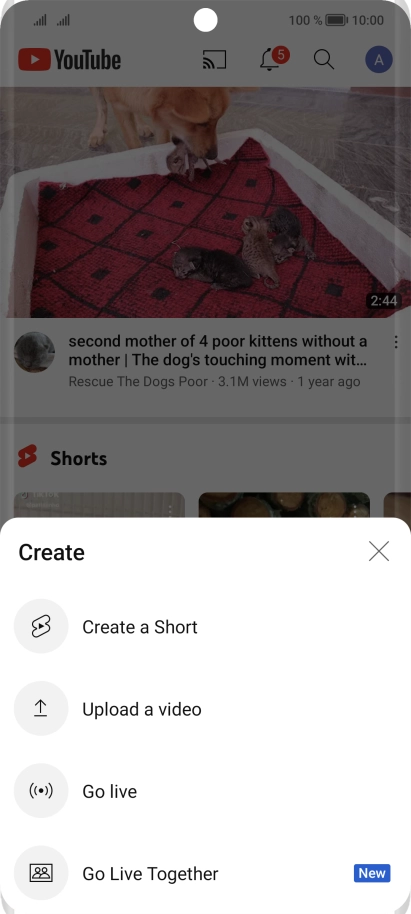 Press Upload a video.