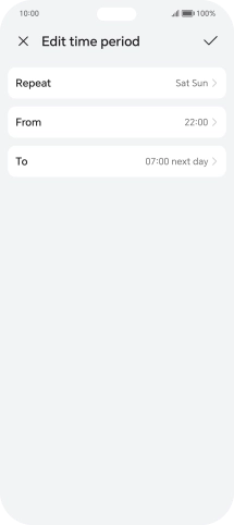 Follow the instructions on the screen to select settings for automatic activation of Do Not Disturb.