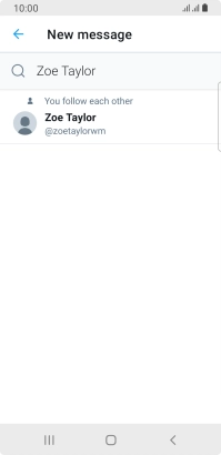 Key in the first letters of the recipient's name and press the required contact.