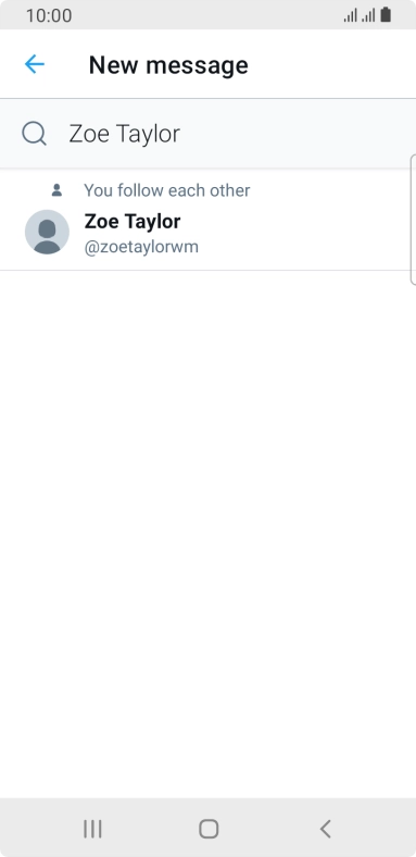 Key in the first letters of the recipient's name and press the required contact.