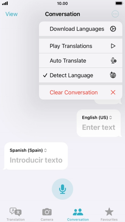 Press Clear Conversation.