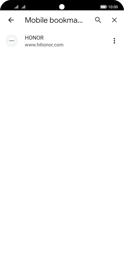 Press the required bookmark.