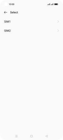 Press the required SIM.