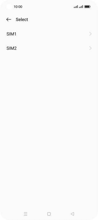 Press the required SIM.