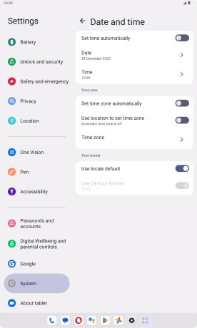 Press the indicator next to 