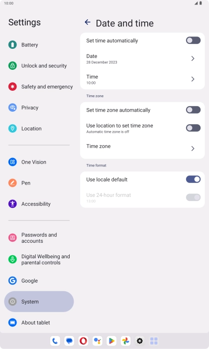 Press the indicator next to 