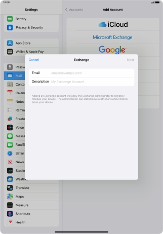 Press Email and key in your email address. Press Email and key in your email address.