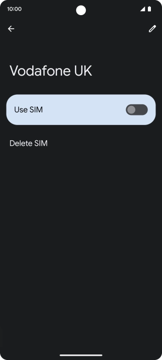Press Delete SIM and follow the instructions on the screen to delete your eSIM.