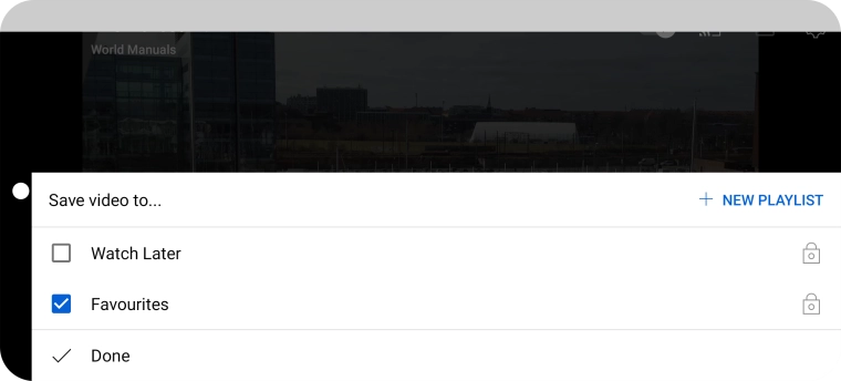 Press the required setting.