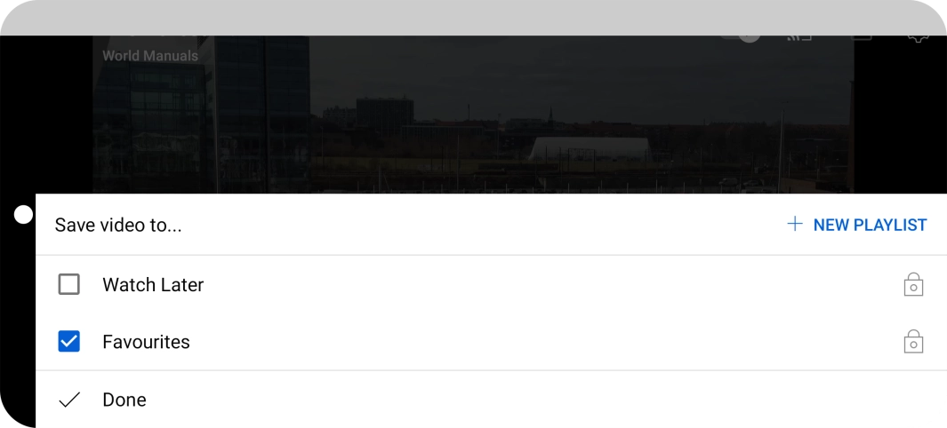 Press the required setting.