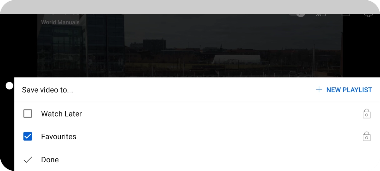 Press the required setting.