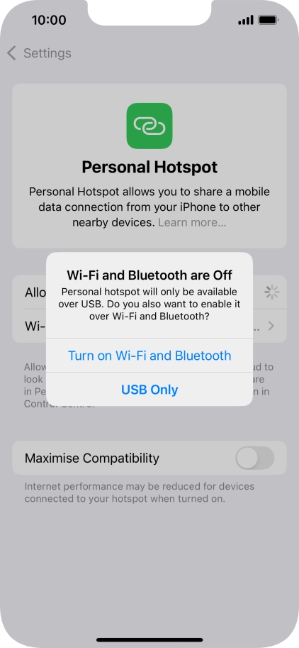 If Wi-Fi is turned off, press Turn on Wi-Fi and Bluetooth.