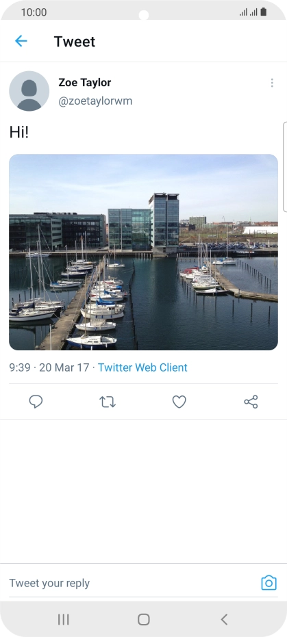 Press the text input field.