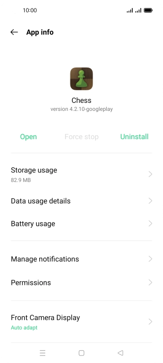 Press Storage usage.