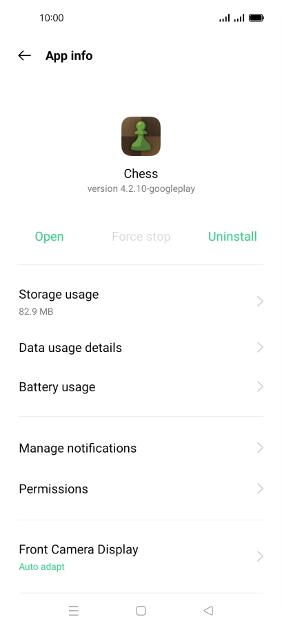 Press Storage usage.