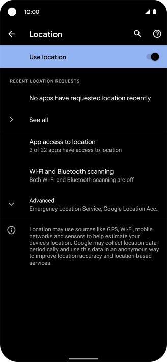 Press App access to location. Press App access to location.
