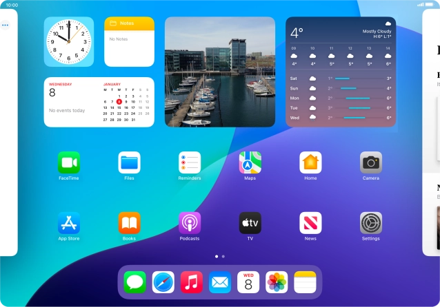 Press the required app.