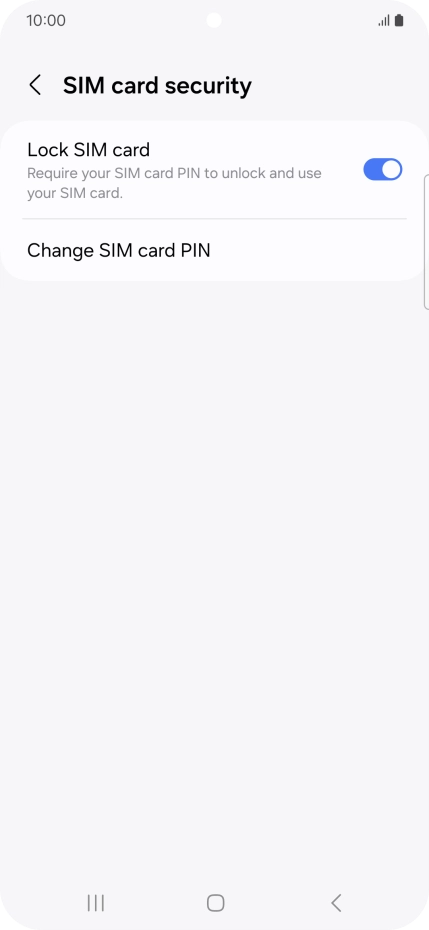 Press Change SIM card PIN.
