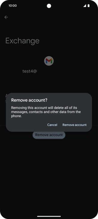 Press Remove account.