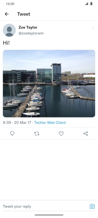 Press the text input field.