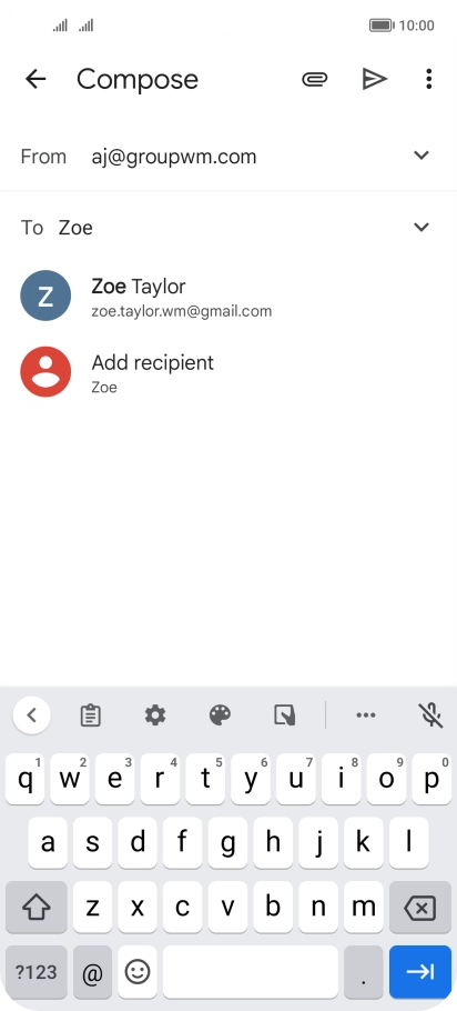 Press the required contact.