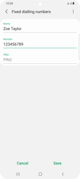 Press PIN2 and key in your PIN2. The default PIN2 is 1111.