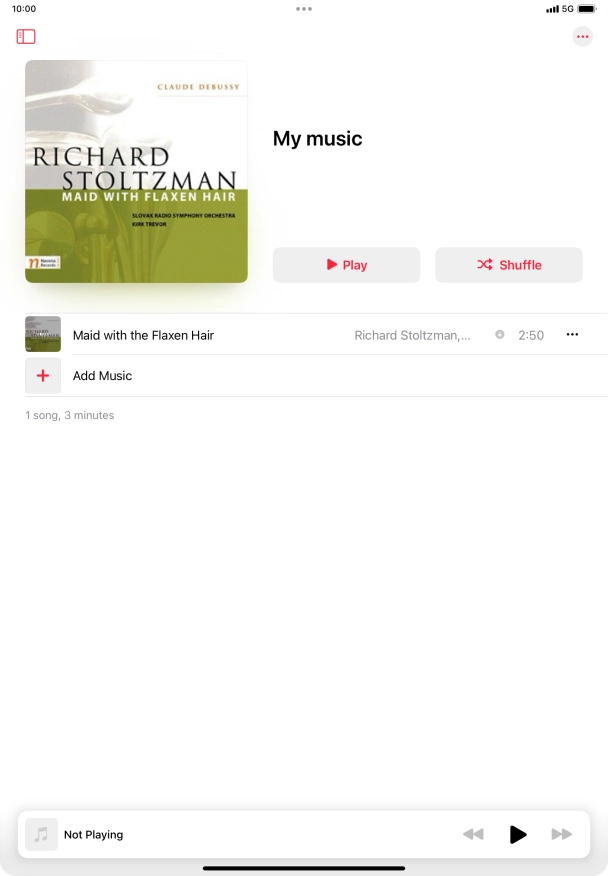 Go to the required category or playlist and press the required audio file.