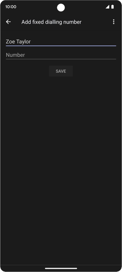 Press Number and key in the required phone number.