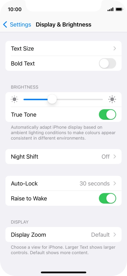 Press the indicator next to 