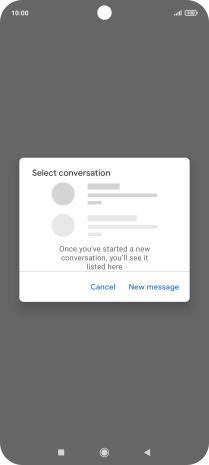 Press New message. Press New message.