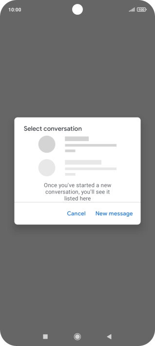 Press New message. Press New message.