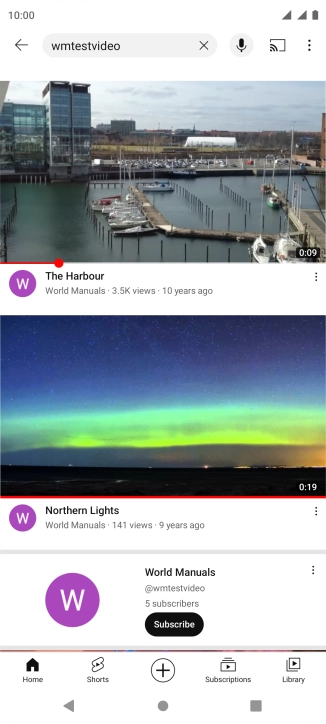 Press the required video clip.