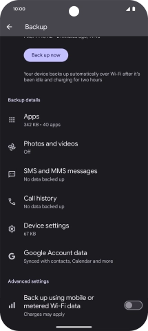 Press the indicator next to 