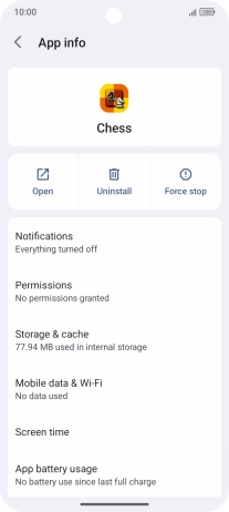 Press Storage & cache.