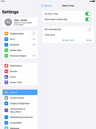 Press the indicator next to 