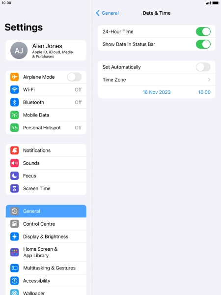 Press the indicator next to 