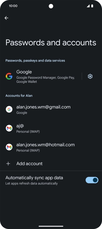 Press the indicator next to Press the indicator next to