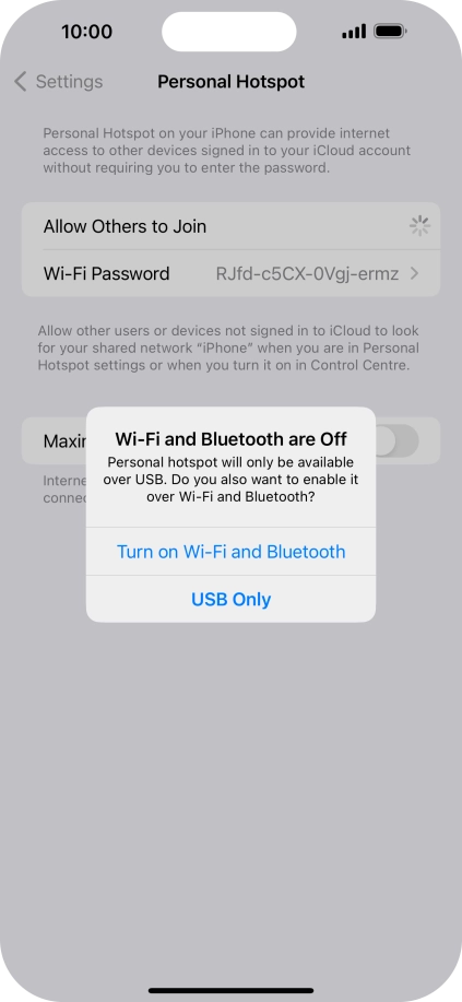 If Wi-Fi is turned off, press Turn on Wi-Fi and Bluetooth.