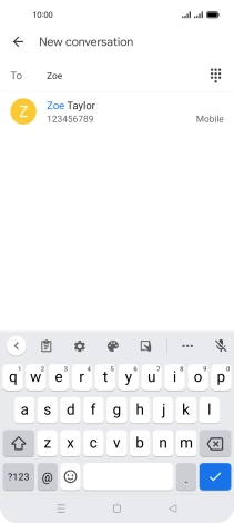 Press the required contact. Press the required contact.