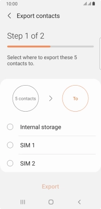 Press the required SIM.
