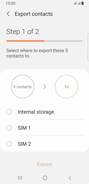 Press the required SIM.